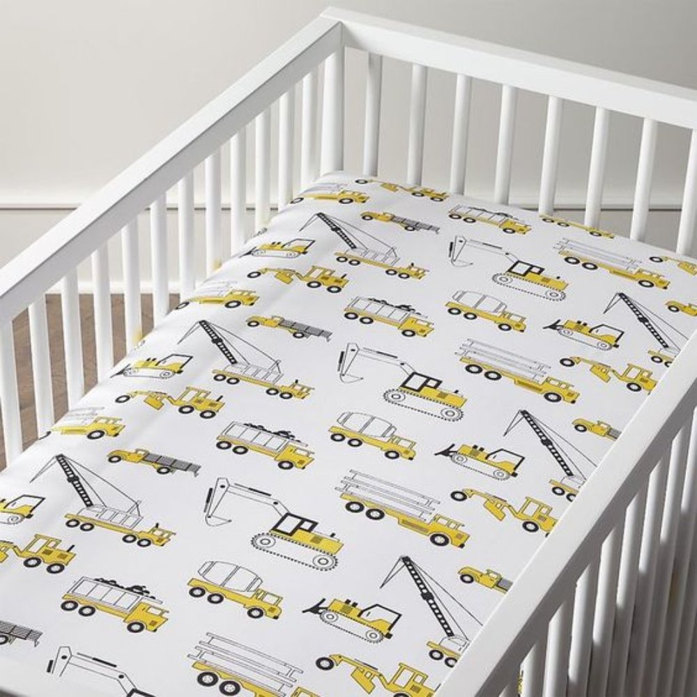 🌿The Land of Nod | Crate & Barrel Organic Builder's Toddler 3 Piece Sheet Set🌿 - Picture 7 of 9